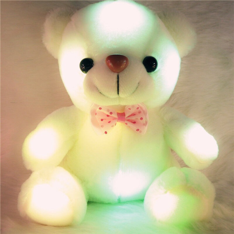 Cute Plush Toys For Girls Baby LED Light Up Stuffed Light Bear Kids Xmas Gif