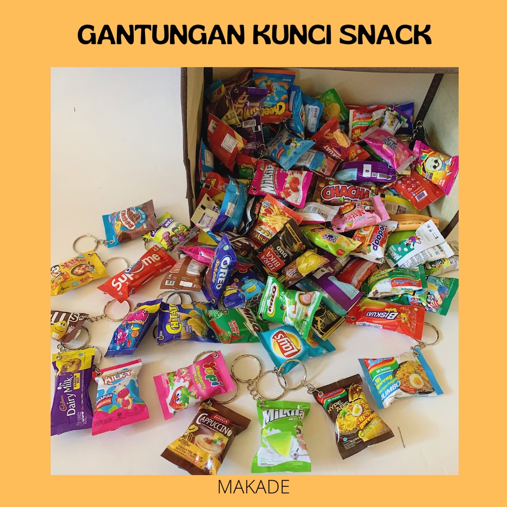 Gantungan Kunci Snack/ Ganci Snack / Magnet Kulkas / tempelan kulkas