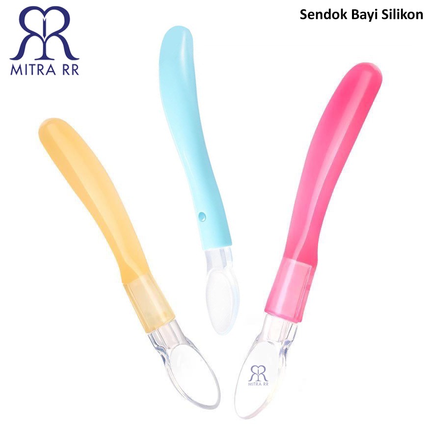 Sendok Makan Bayi Silikon Lentur Silicone Safety Spoon Perlengkapan MPASI