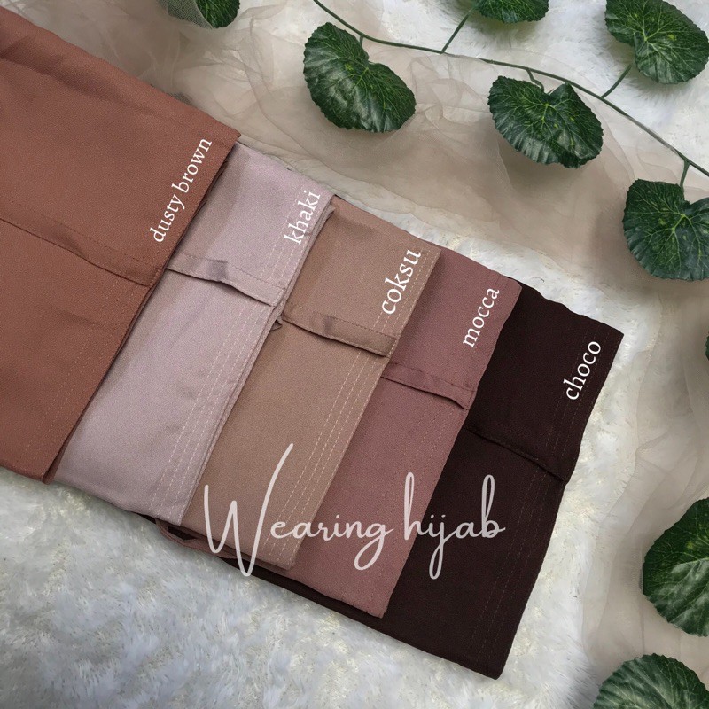 Hijab Bergo Maryam Nonpet Jumbo Moscrepe Size ( L ) / Jilbab Instan Jumbo Size L