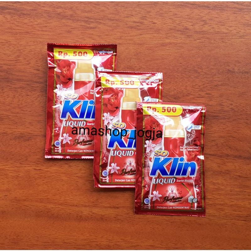 COD - So Klin Cair sachet 12x20 ml - Soklin Liquid - Deterjen Cair