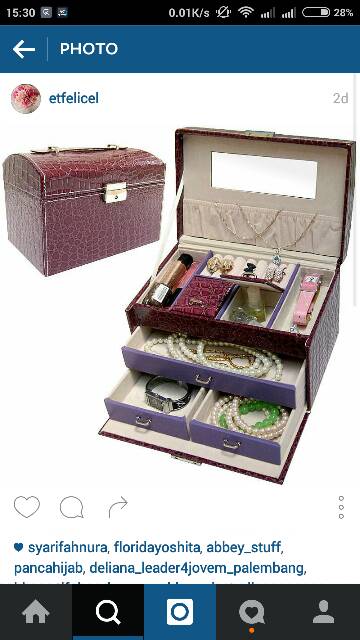 Luxury Jewelry Leather Box / Kotak Penyimpanan Aksesoris Perhiasan