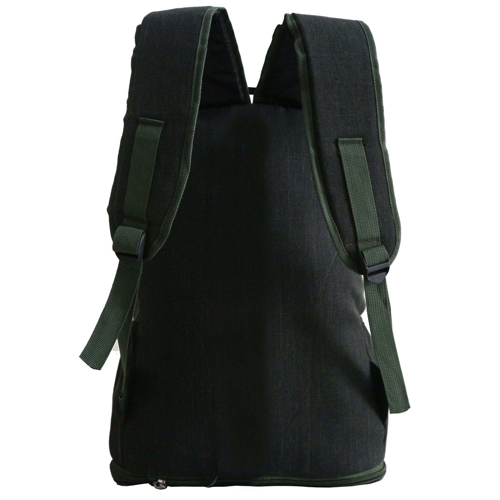 Tas Ransel Backpack Distro Kanvas Susun Warna Hijau Pria wanita Outdoor Hiking Ransel Bahan Tebal Harga Ekonomis