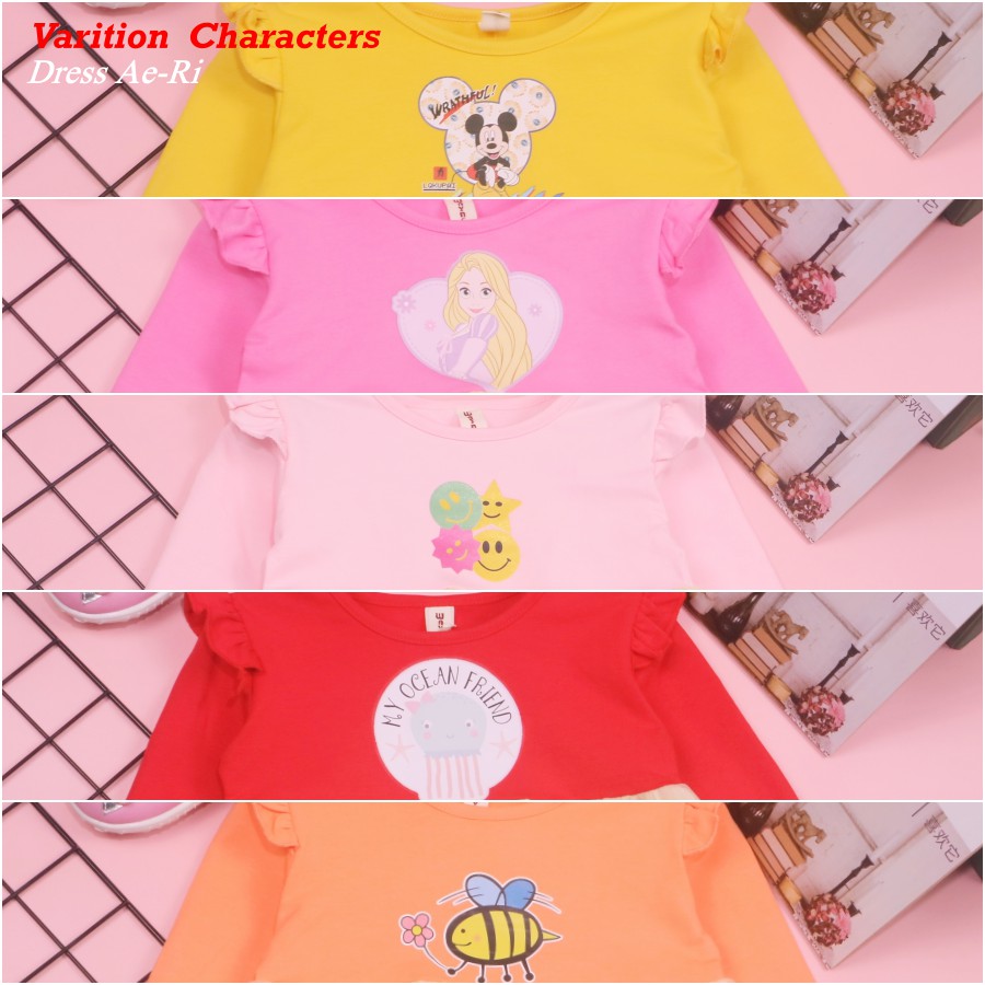 Bayi - 2 TAHUN | Dress Korea Ae Ri - Dress Baby Korean Style Overal Gaun Tutu Princess Anak Kualitas Import