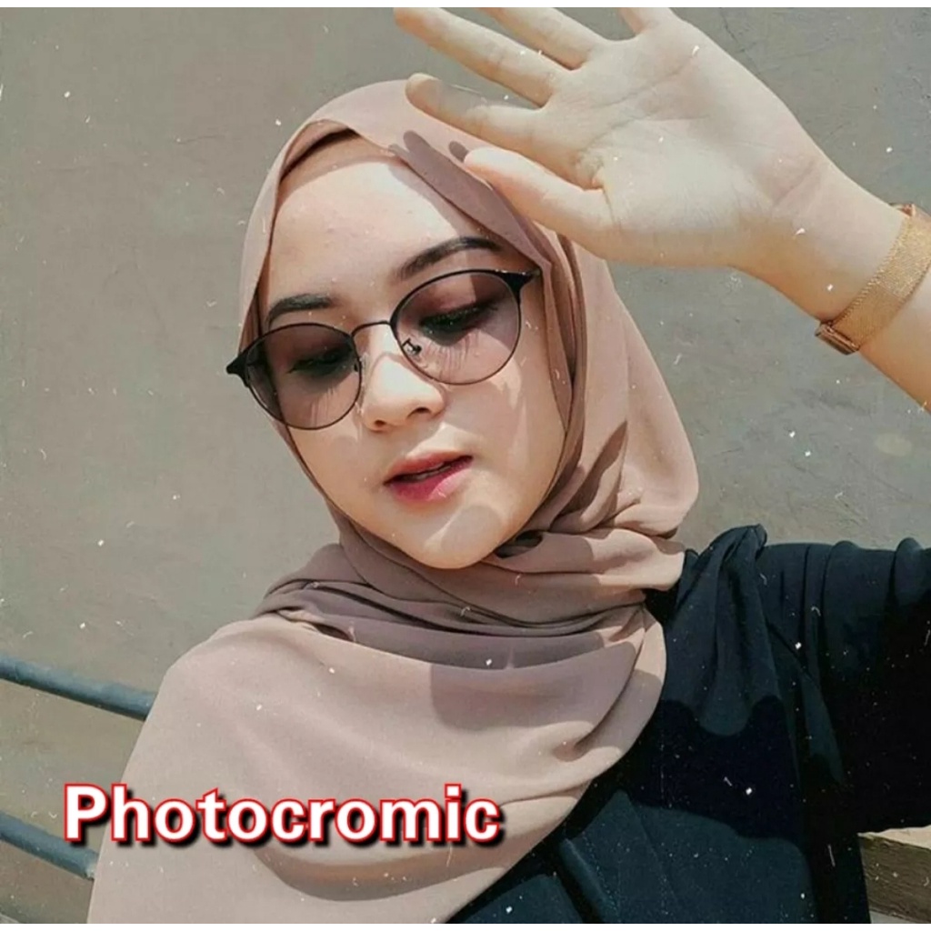 VIRAL TERMURAH!! NEW PHOTOCROMIC KACAMATA OVAL TITANIUM KOREAN WANITA PRIA PHOTOCROMIC STYLE VINTAGE