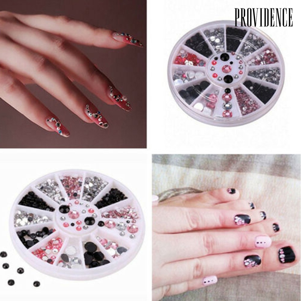 Providence 13 Grid Wheel Mixed 3D Nail Art Tips Glitter Rhinestone DIY Manicure Decoration