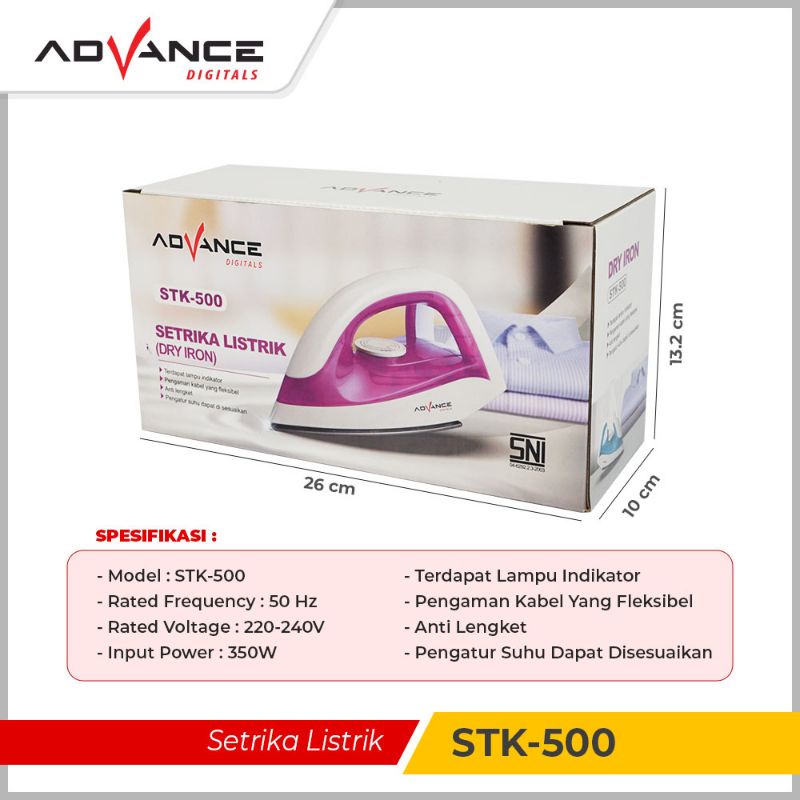 Advance Setrika Listrik / Iron Dry STK-500