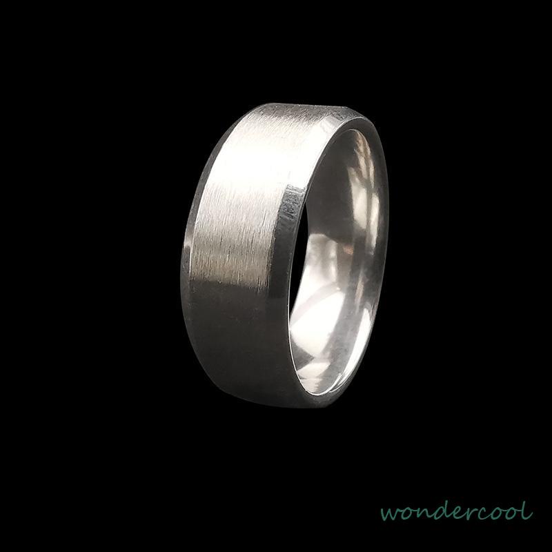 Cincin Jari Bahan Titanium Warna Hitam Emas Silver Untuk Pria-Won