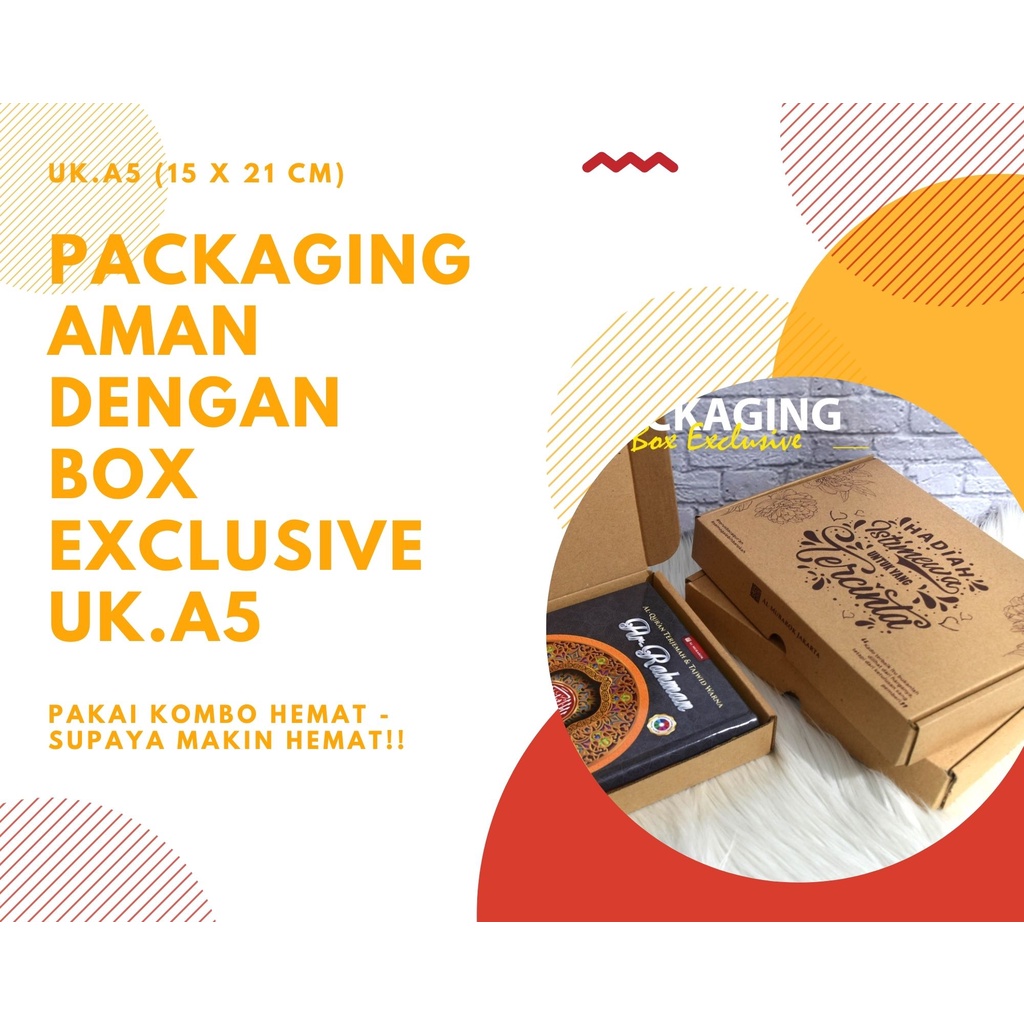 

Packaging Box Eksklusif Ukuran Sedang A5 (21 x 15 cm) Per 1 pcs - TAMBAHAN PAKING KARDUS UNTUK HADIAH