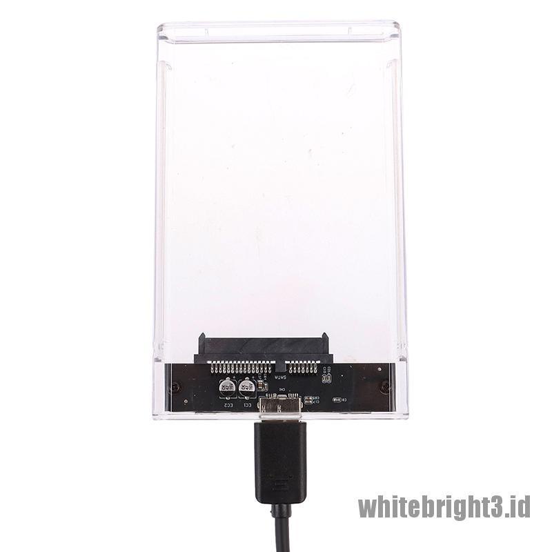 &lt; White3 &gt; Case Hardisk Eksternal 2.5 &quot;USB 3.0 Ke SATA SSD HDD