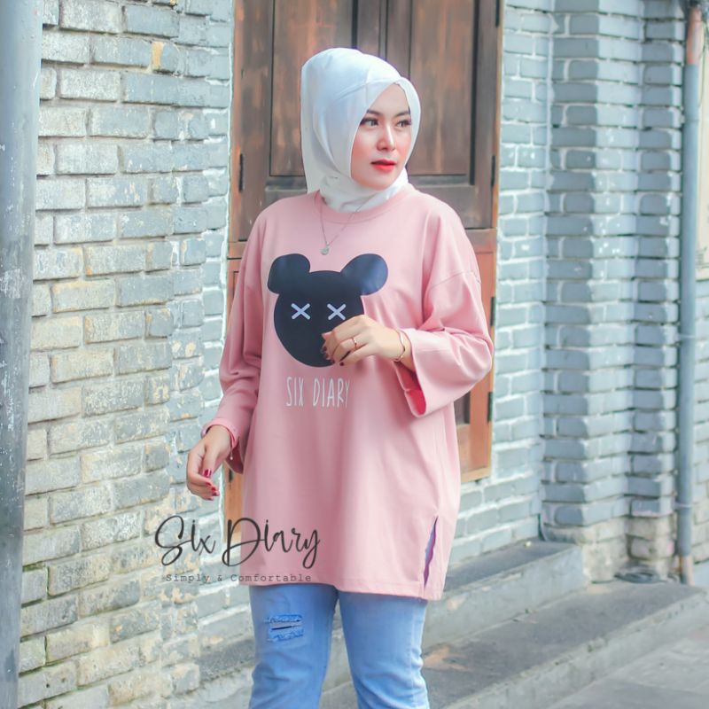 Atasan Wanita Oversize // Kaos Wanita Oversize Six Diary // New Oversize Murah