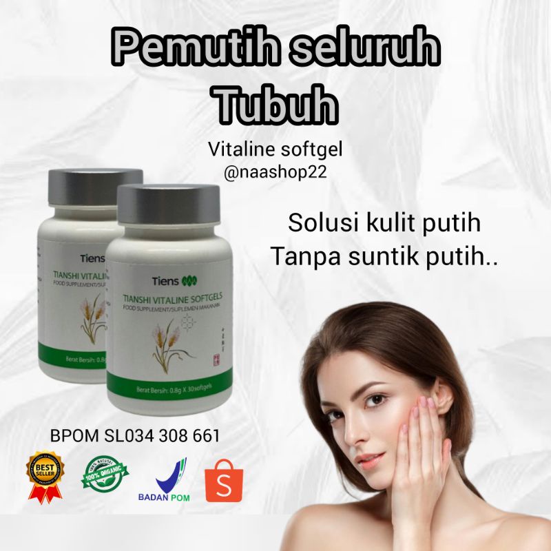 VITALINE SOFTGEL, PEMUTIH TUBUH| VITAGEL SOFGELS OBAT PIL