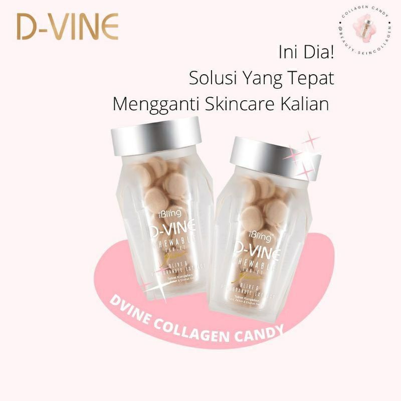 Jual D Vine Collagen Isi 30 butir Original Candy DVINE Collagen