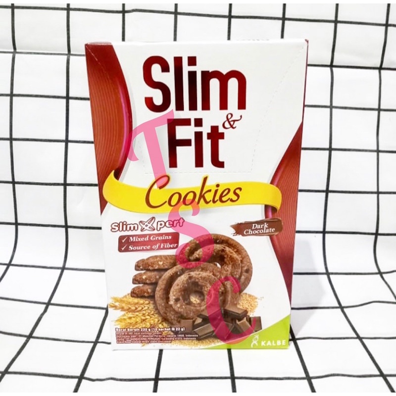 

Slim & Fit Cookies Dark Chocolate 220gr / Mixed Grains / Source Of Fiber / Slim Fit Cookies