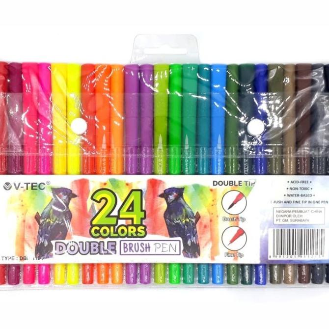 

[[COD]] Brush Pen 24 Warna Kaligrafi Double Tip TERMURAH Kode 569