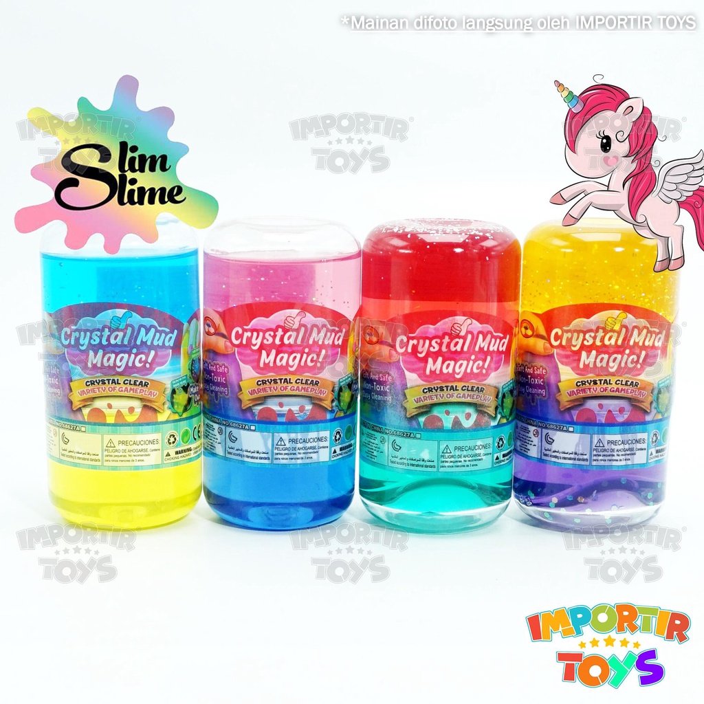 Slime Rainbow 550 Gram Mainan Edukasi Anak Crystal Mud Magic