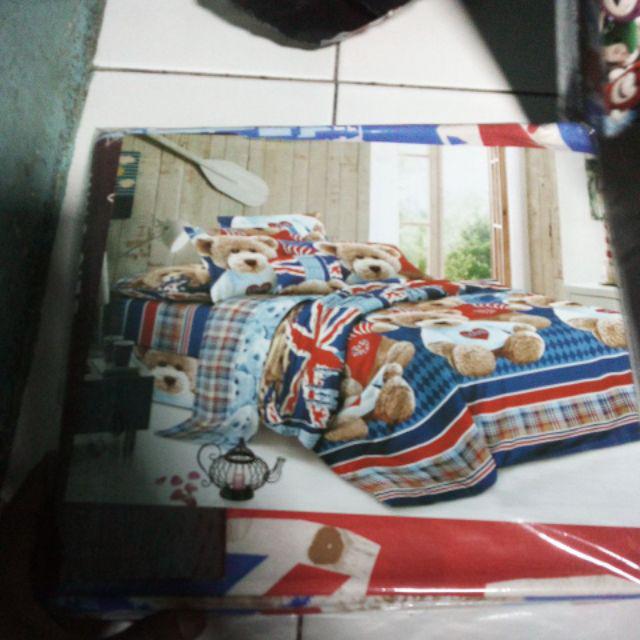 Sprei Motif Teddy Bear 3d Set 180x200 - Terlaris Seprei Extravaganza Motif Bear