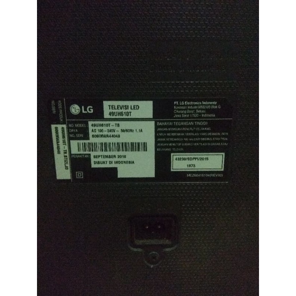 Lampu Backlight LG 49UH610T 49UH610T TB Original