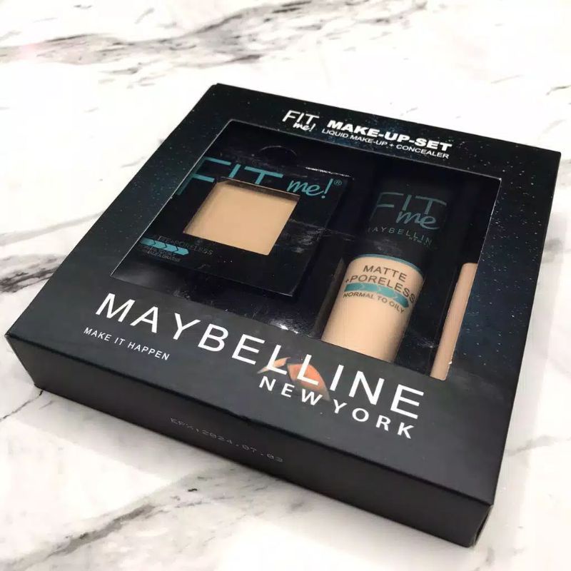 Fit Me Makeup Set 3in1 Stik - MAYBELLINE - Bedak Foundation Concealer