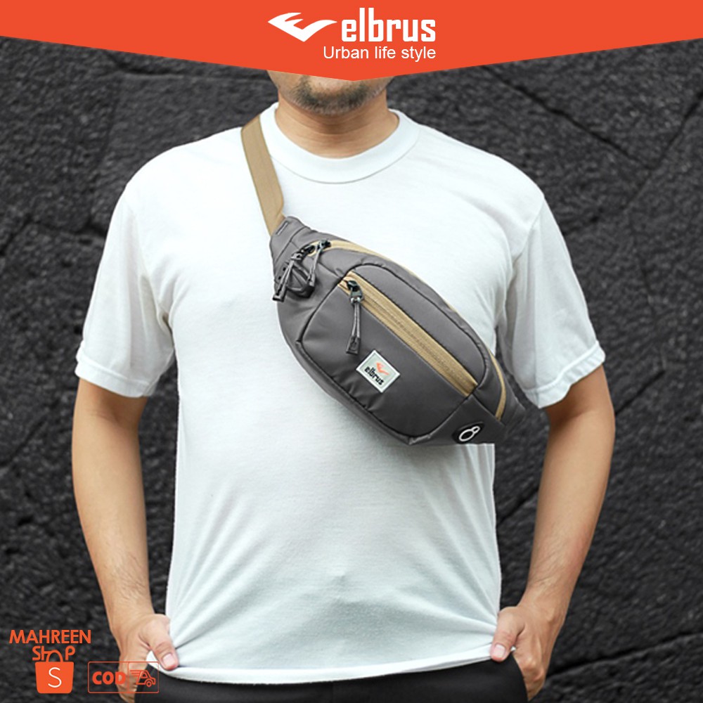 ELBRUS - Tas Waistbag Pria Tas Selempang Pria Waterproof Anti Air