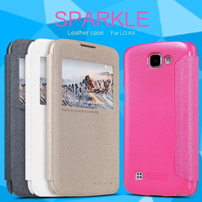 LG K4 Flip Cover View NILLKIN SPARKLE Hard Case