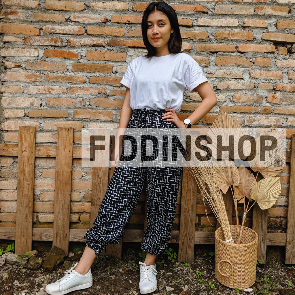 Celana Tidur Aladin Etnik Ethnic Tie Dye wanita Jogger Rayon Batik Murah Jogger Batik Tiedye