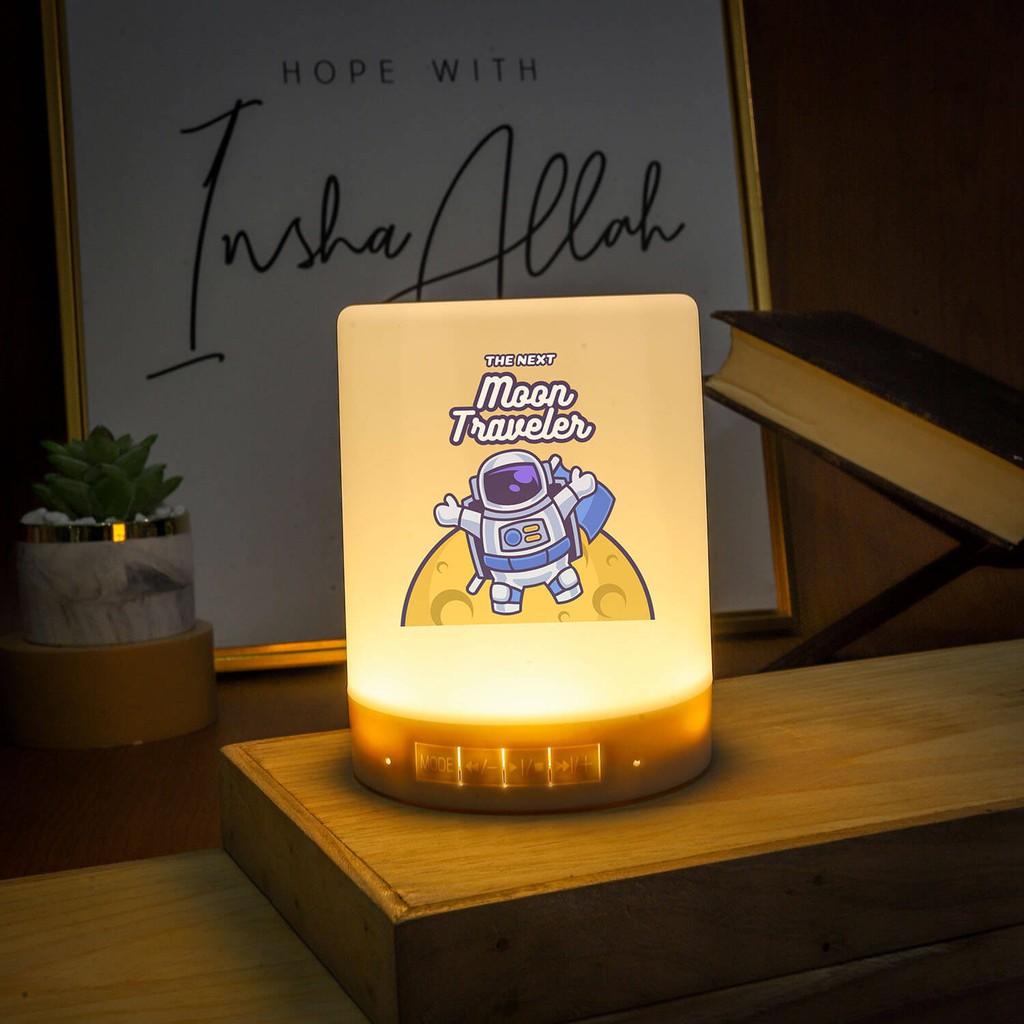 Hafiz Speaker Quran Murottal Anak Azzikra Lampu Tidur Series Moon Traveler