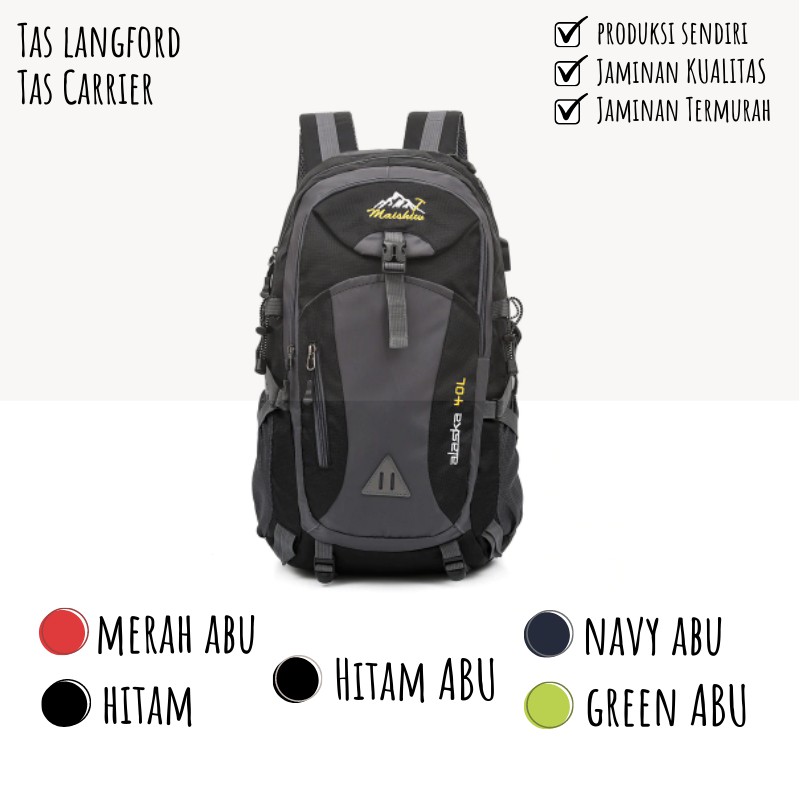 Tas Ransel Pria Cowok Ransel Backpack Carrier laptop 14 inch Hiking Import Terbaru Pria Cowok