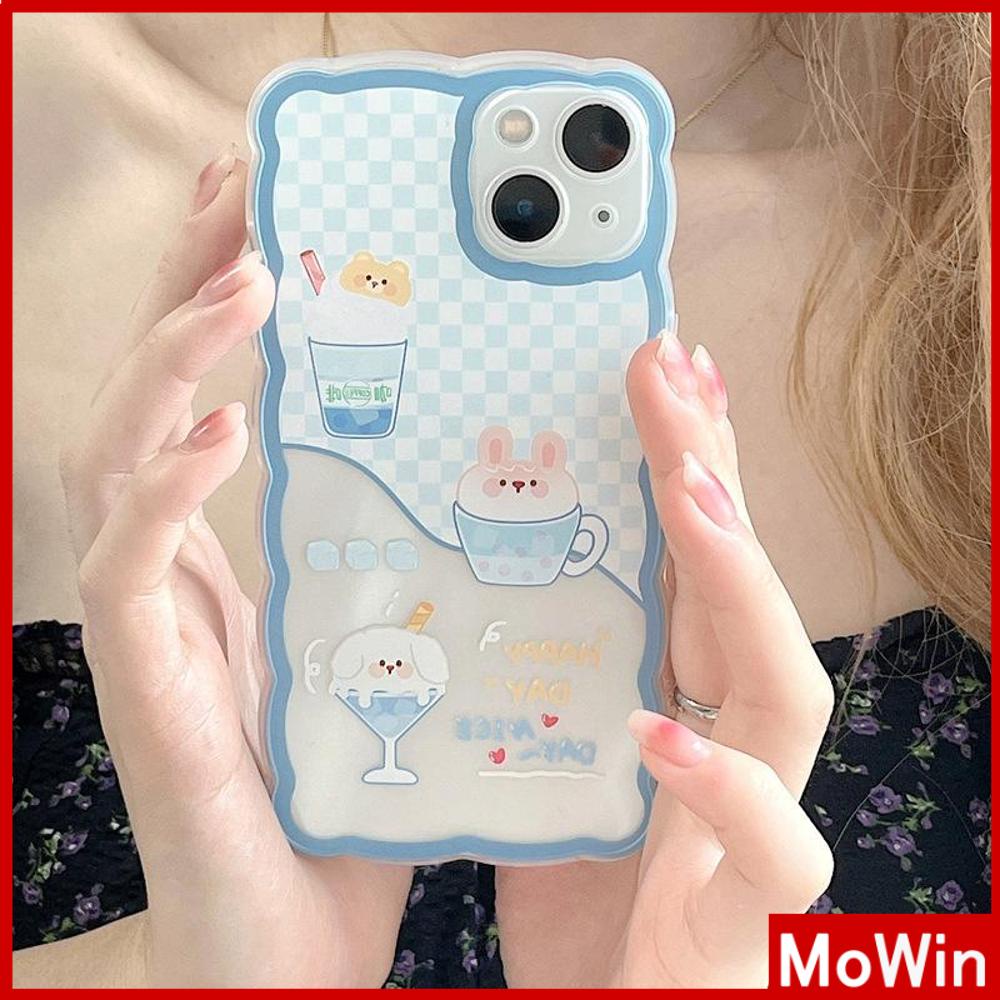 iPhone Case Silicone Soft Case Clear Case Wave Airbag Shockproof Camera Cover Protection Cartoon Cute Compatible For iPhone 11 iPhone 13 Pro Max iPhone 12 Pro Max iPhone 7 Plus xr