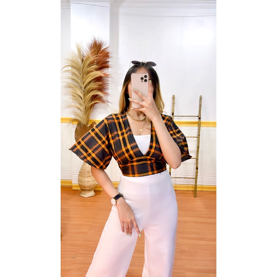 Tq88indonesia Fashion Baju Crop Wanita Terbaru / CROP TOP PEVITA / Crop LONCENG ETNIK / LAURA TOP PREMIUM / Baju Atasan Wanita / Outfit Kekinian / Pakaian Casual Wanita