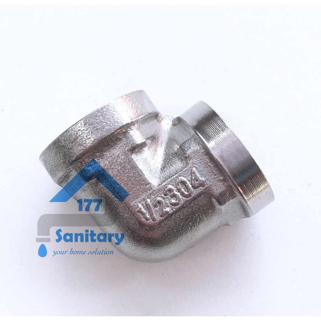 Knie Stainless 304  uk 1/2 Inch E13-Sambungan keni knee elbow Nepel Pipa Drat Kni Knif L 0.5 inch spare part keran air kran pipe  /X7