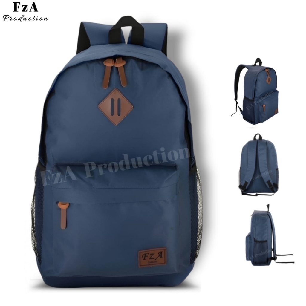 Tas Ransel Punggung Distro Casual Pria Wanita / Tas Ransel Laptop Original - FzA GRATIS Dompet Sakko HP