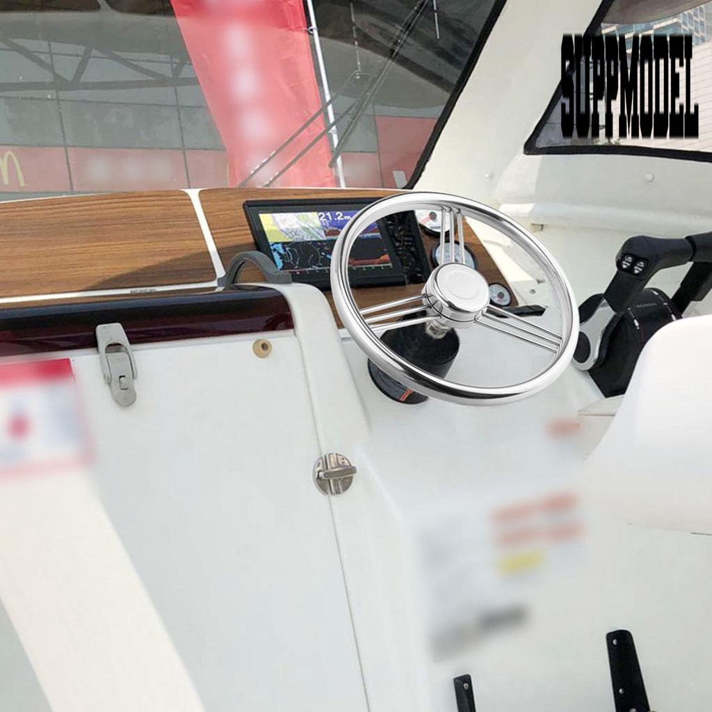 Cover Stir 9 Jari-Jari Bahan Stainless Steel Warna Silver 13.5 &quot;Untuk Perahu