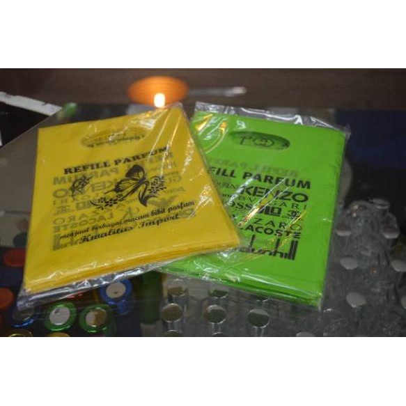 ☉ Kantong plastik / shopping bag parfum (22x14) isi 100pcs ✤