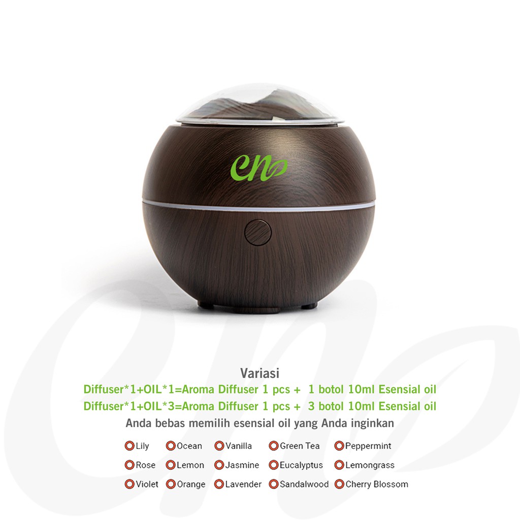 [endear]100% ORI Aroma Diffuser 150ML Aromaterapi Difuser Dengan-Dark wood