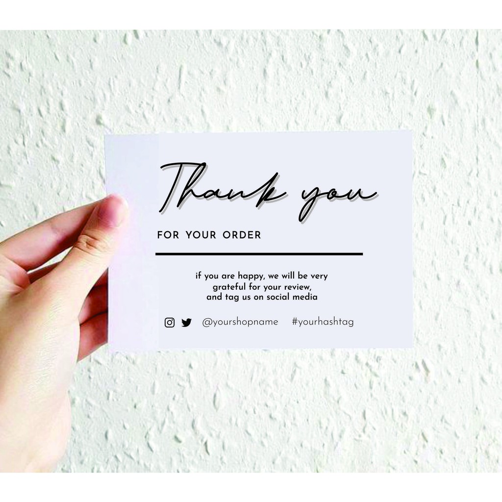 

THANK YOU CARD / UCAPAN TERIMAKASIH OLSHOP CUSTOM