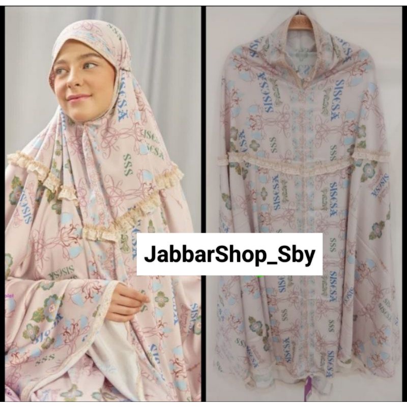 Preloved Prayer Set Hawa Bluse Tangerine Sisesa / Mukena Sisesa