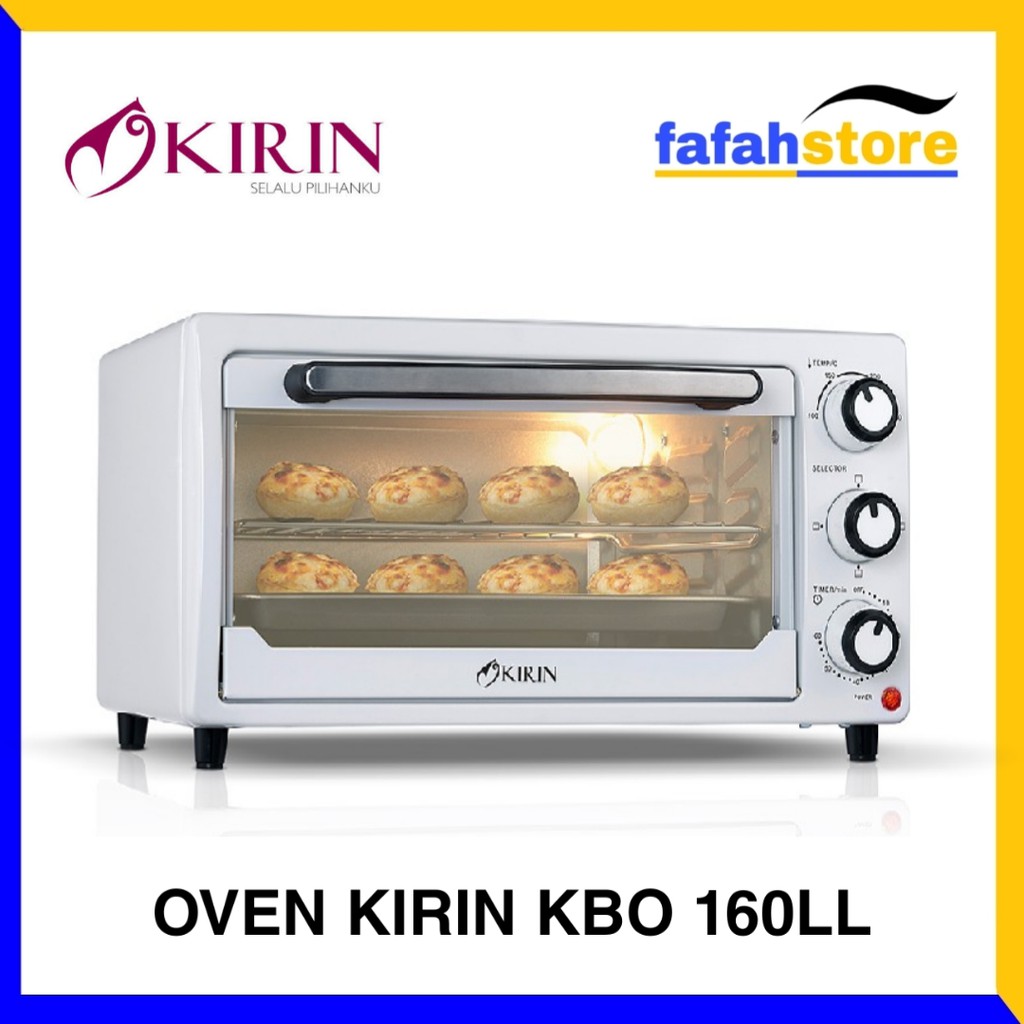 Oven Listrik Kirin 16L KBO 160 LL Low Watt With Lamp Electric Oven murah