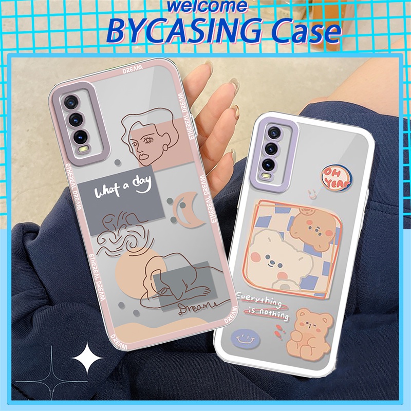 Soft Case Silikon Desain Abstrak Untuk VIVO Y12s Y20s Y20i Y15S Y15A Y21T Y21S Y33S Y11 Y12 Y15 Y17 V23e V21 V9 V5 Y91C Y19 Y30 Y85 Y1