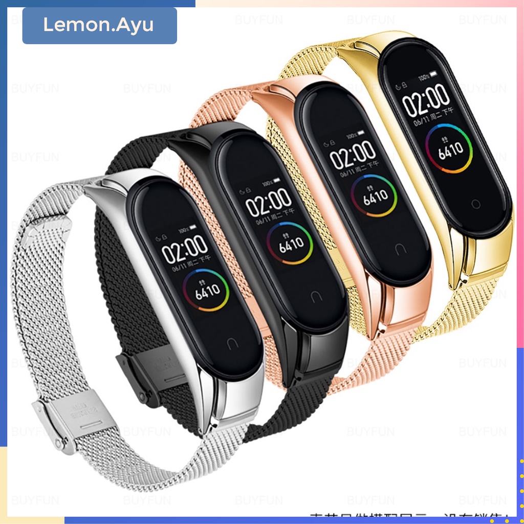 Strap Metal Stainless Xiaomi Band 3 4 5 6 Milanese Loop