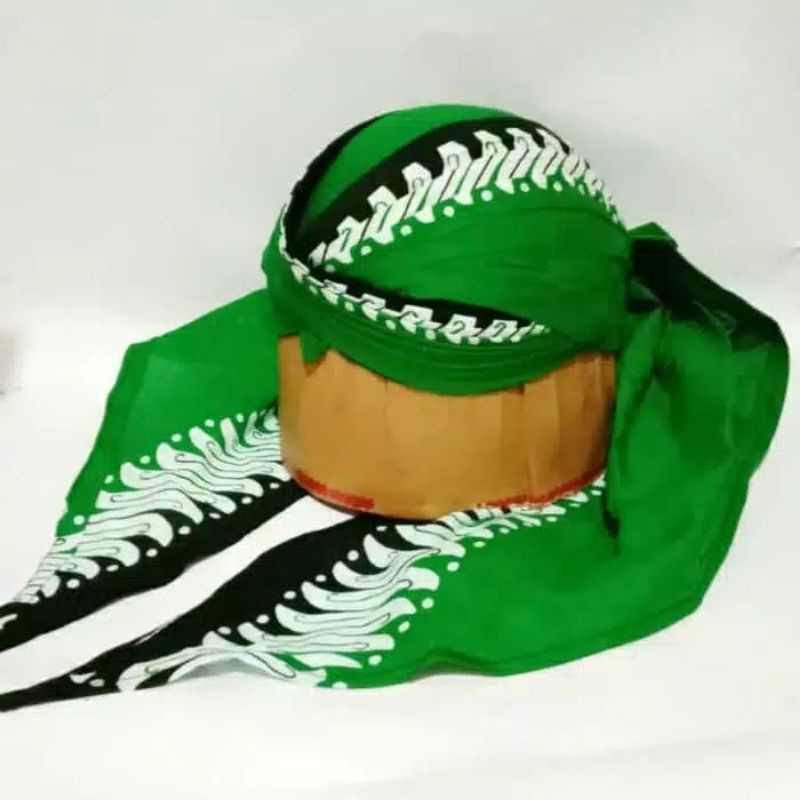 blangkon jogja lipat sliwir motif banyuwangi hijau // blangkon jogja lipat sliwir //blangkon jogja