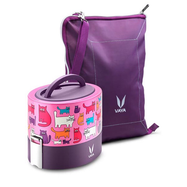 Vaya lunch box tyffyn 600ml cats
