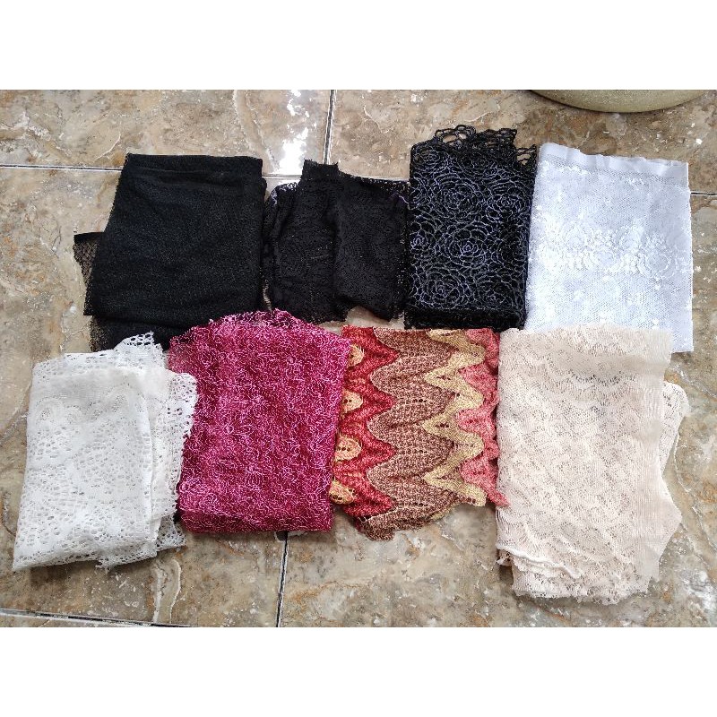 kain perca brukat brokat sisa jahit