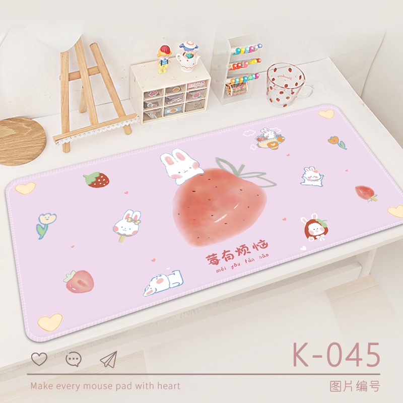 Big Mouse Pad Motif Kartun Lucu Anti Slip Tahan Lama Untuk Meja Komputer