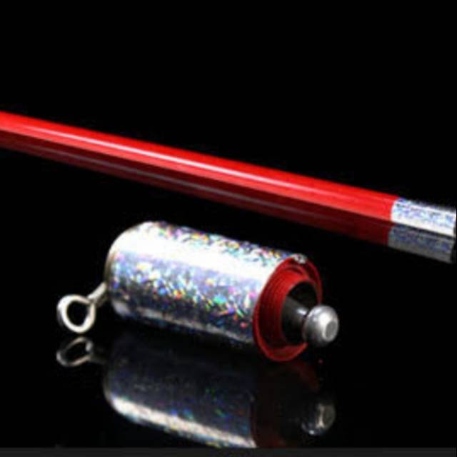 Mainan sulap - alat sulap tongkat metal /besi merah - gimmick