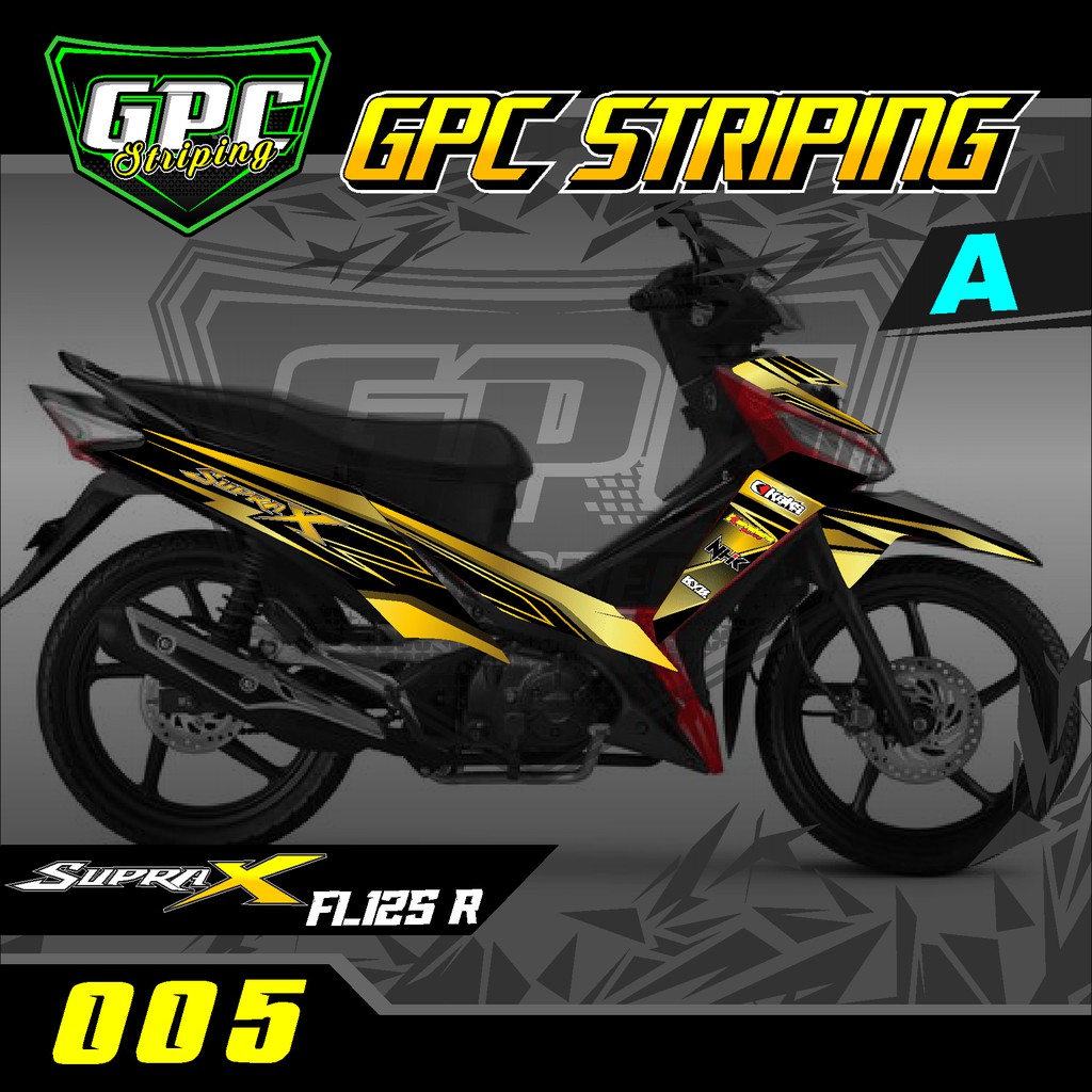 Stiker Striping SUPRA X 125 FI - STICKER SUPRA X 125 FI - list variasi racing 005