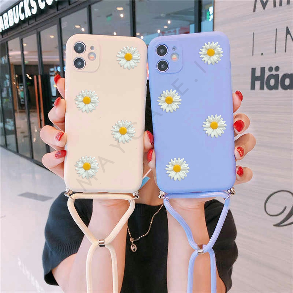 Softcase Macaron Bunga Daisy Free Tali Xiaomi Redmi 10A Redmi 10C Redmi 10 Redmi Note 10 Pro Redmi N