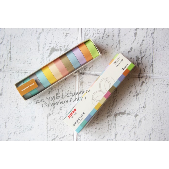 Promo Bulan Ini Washi Tape - Masking Tape Warna Selotip Kertas Warna Joyko Wt-100 Murah