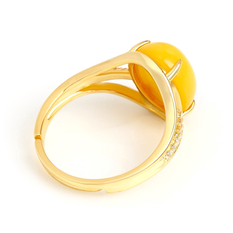 Gaya Baru 925 Perak Bertatahkan Topaz Cincin Adjustable Pembukaan