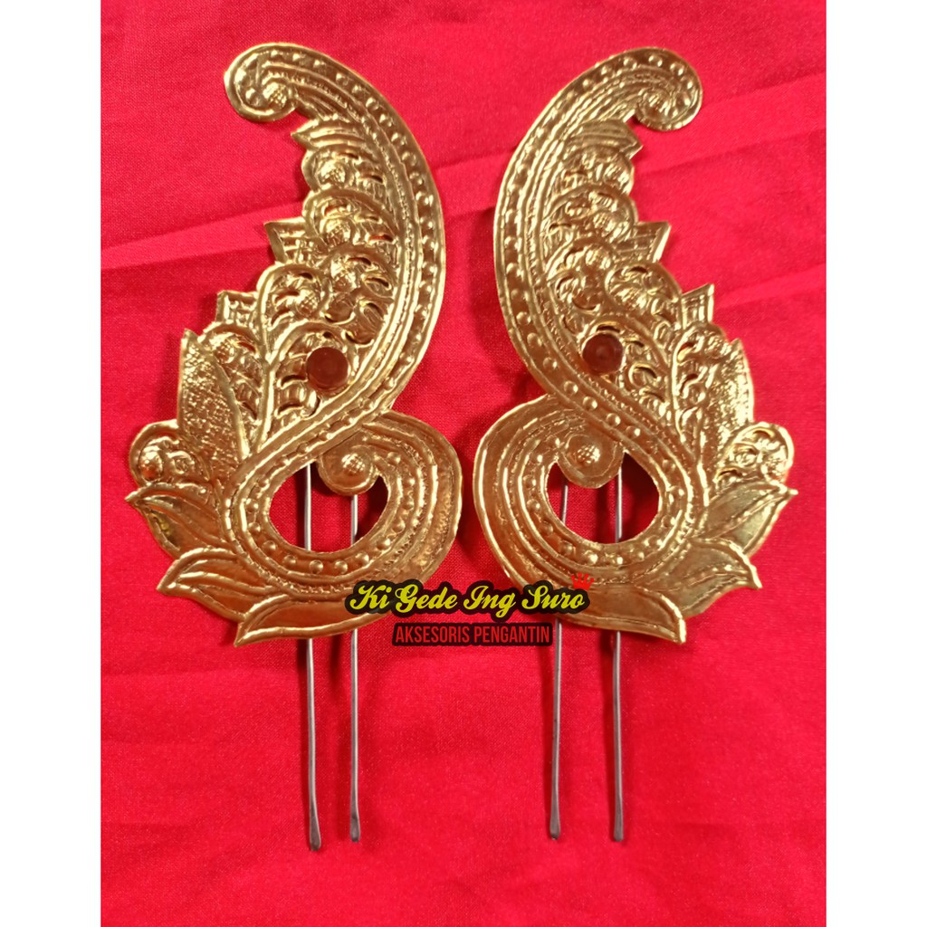 Tusuk Sanggul/ Sirkam Sanggul/ Tusuk Konde Hiasan Rambut/ Pengantin Tari Palembang Jawa Bali Sunda